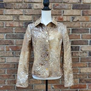 Animal Print Reversible Floral Jacket